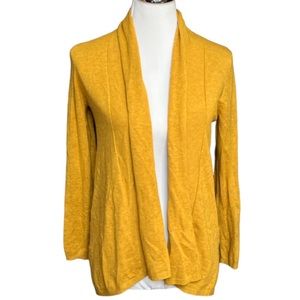Zara Open Cardigan Sweater Sunflower Yellow Size Medium